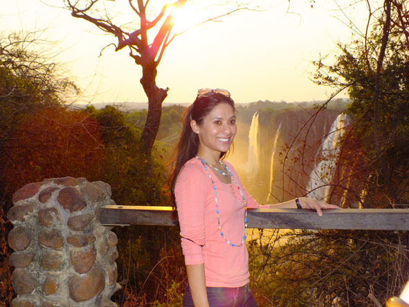 Jehan Begg - sunset at Vic Falls